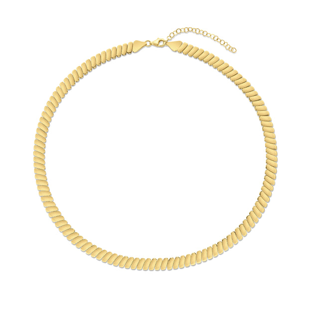 14K Gold Rib Link Bracelet