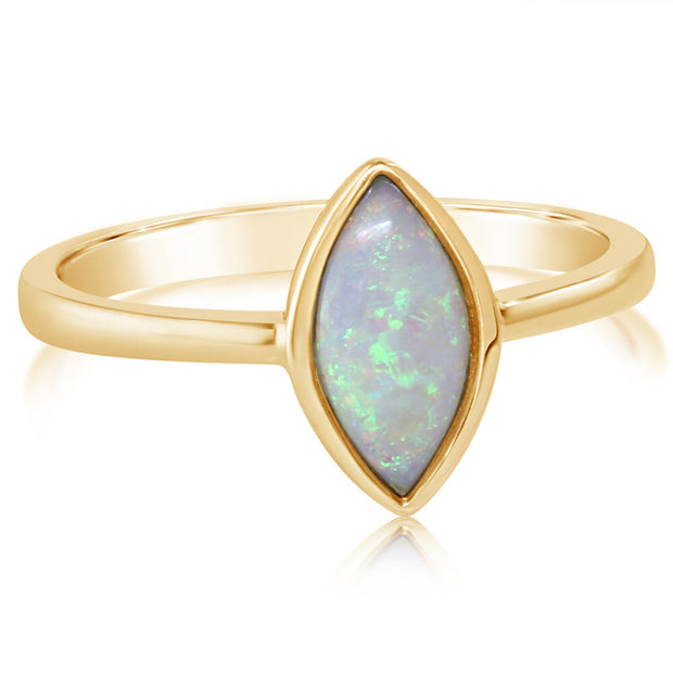 14K Yellow Gold Australian Opal Ring