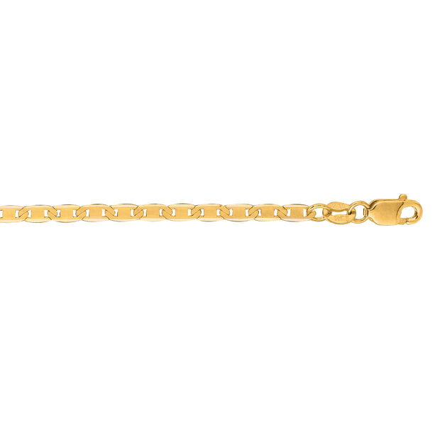 10K Gold 2.3mm Mariner Chain