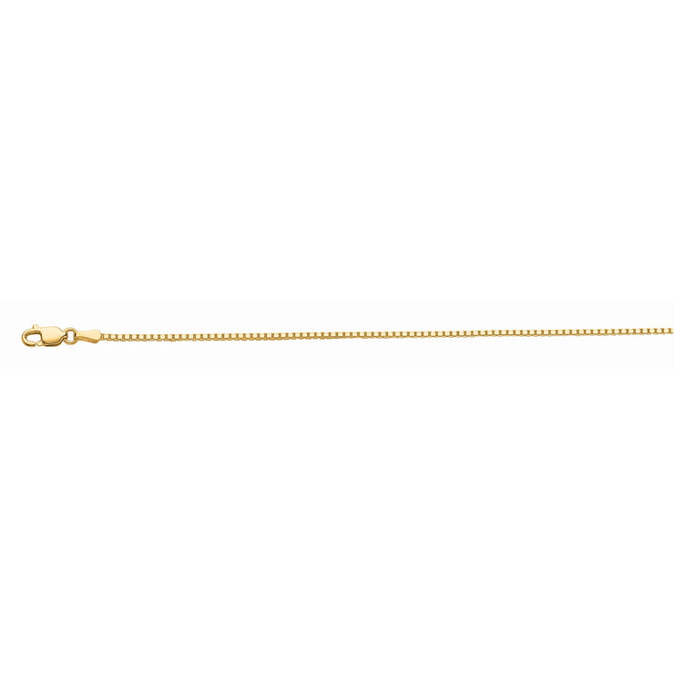 10K Gold 1.2mm Octagonal Box Chain