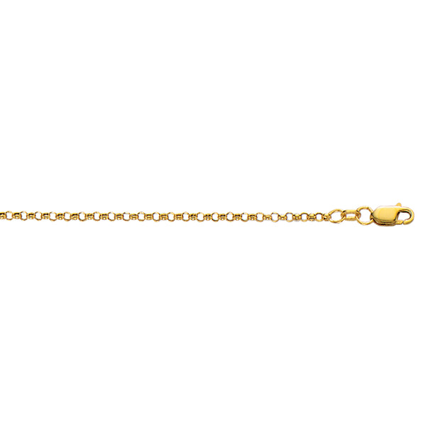 10K Gold 2.4mm Lite Rolo Chain