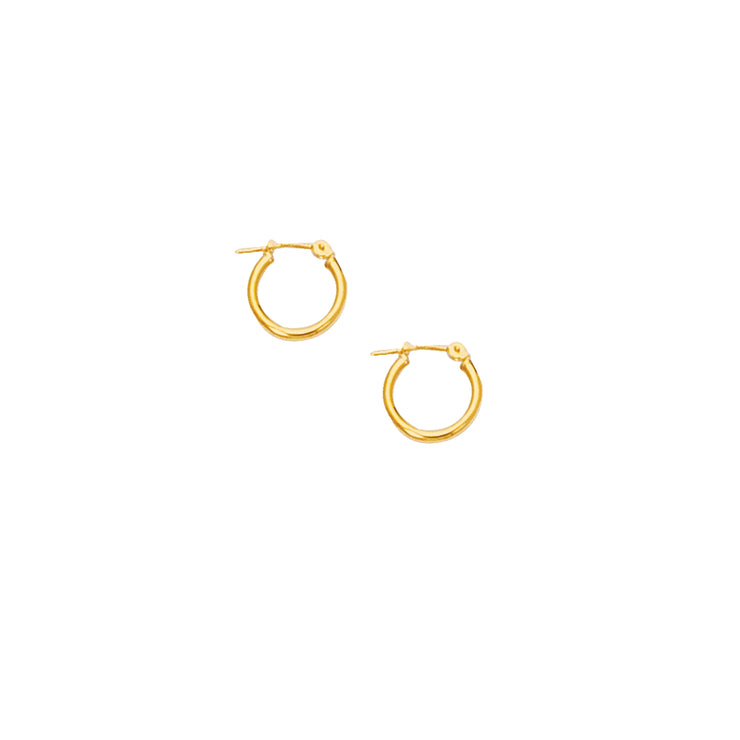 10K Gold Mini 2mm Hoop Earring