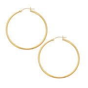 10K Gold 2x45mm Hoop Earring