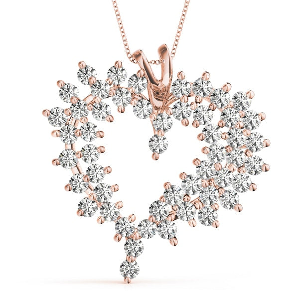 14K Rose Gold 2 ct tw Fashion Diamond Pendant