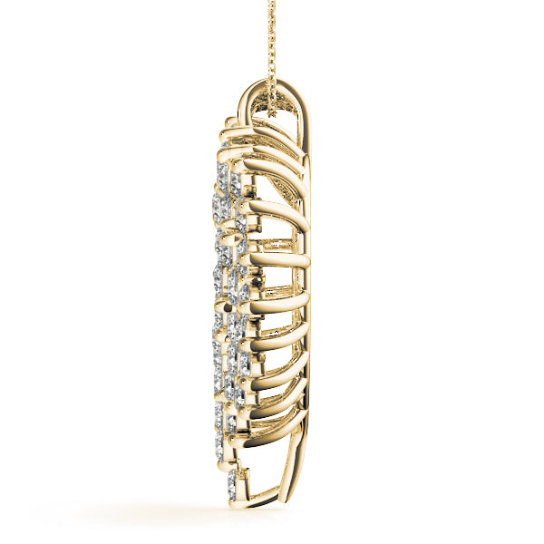 18K Yellow Gold 2 ct tw Fashion Diamond Pendant