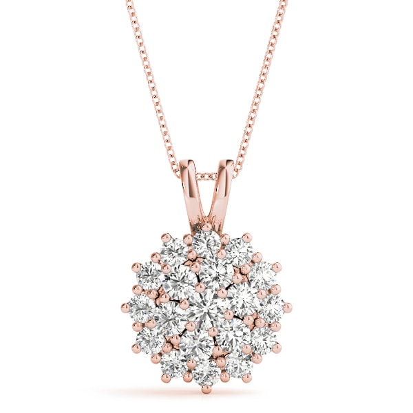 14K Rose Gold 1 ct tw Fashion Diamond Pendant