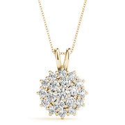 18K Yellow Gold 1 ct tw Fashion Diamond Pendant