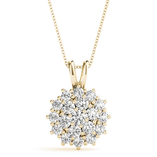 18K Yellow Gold 1 ct tw Fashion Diamond Pendant