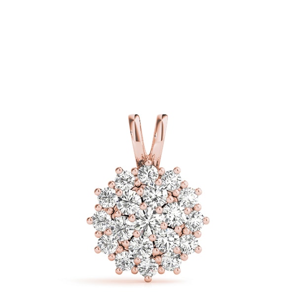 18K Rose Gold 1 ct tw Fashion Diamond Pendant