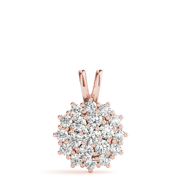 18K Rose Gold 1 ct tw Fashion Diamond Pendant