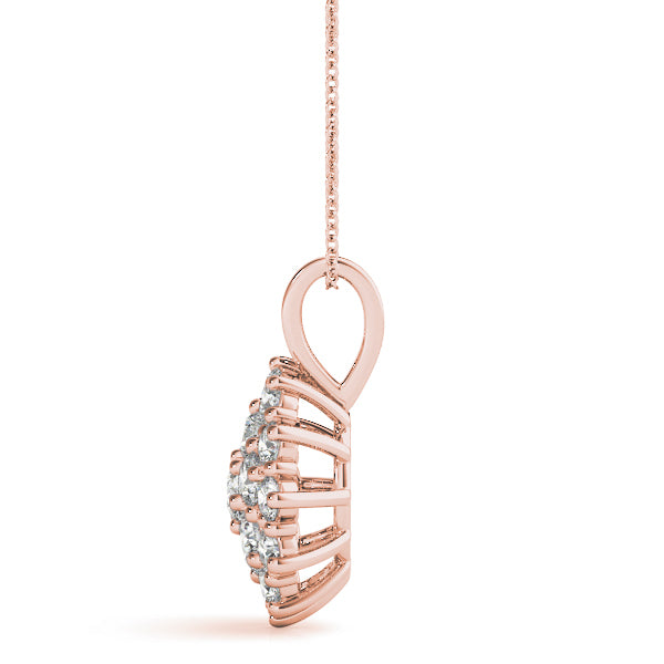 18K Rose Gold 1 ct tw Fashion Diamond Pendant