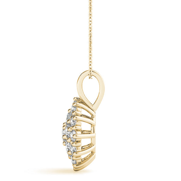 18K Yellow Gold 1 ct tw Fashion Diamond Pendant