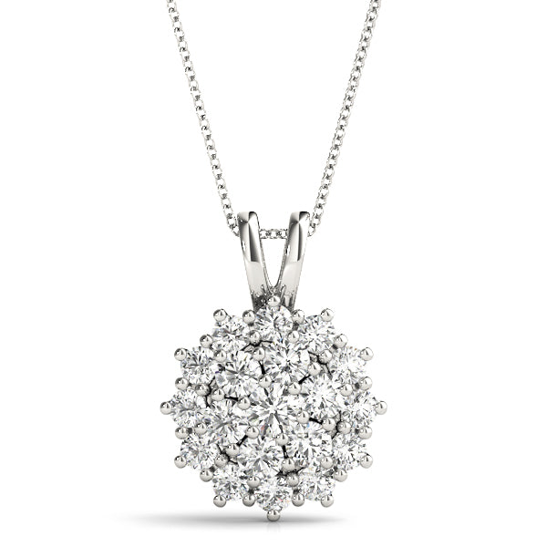 18K White Gold 1 ct tw Fashion Diamond Pendant