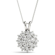 18K White Gold 1 ct tw Fashion Diamond Pendant
