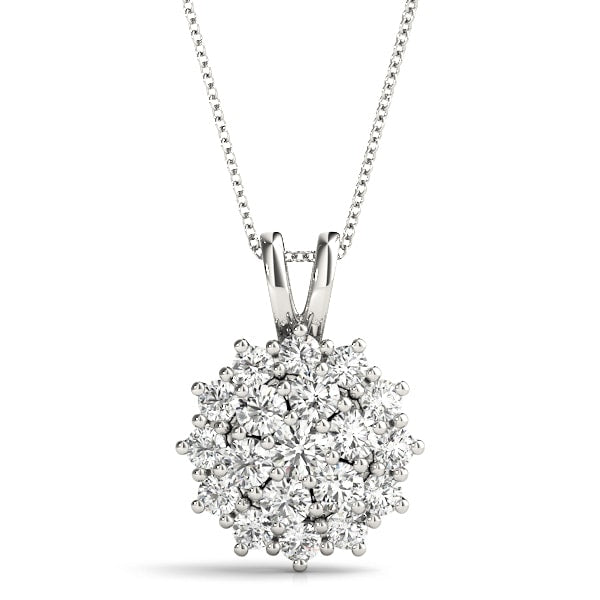 18K White Gold 1 ct tw Fashion Diamond Pendant