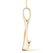 18K Yellow Gold 7/8 ct tw Solitaire Diamond Pendant
