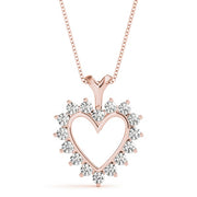 14K Rose Gold 1 ct tw Fashion Diamond Pendant