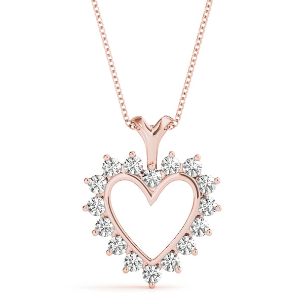 14K Rose Gold 1 ct tw Fashion Diamond Pendant