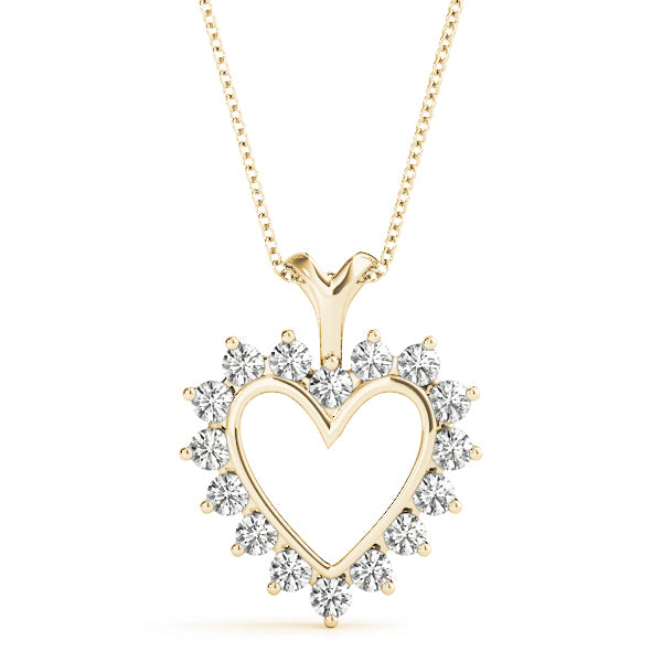 18K Yellow Gold 1 ct tw Fashion Diamond Pendant