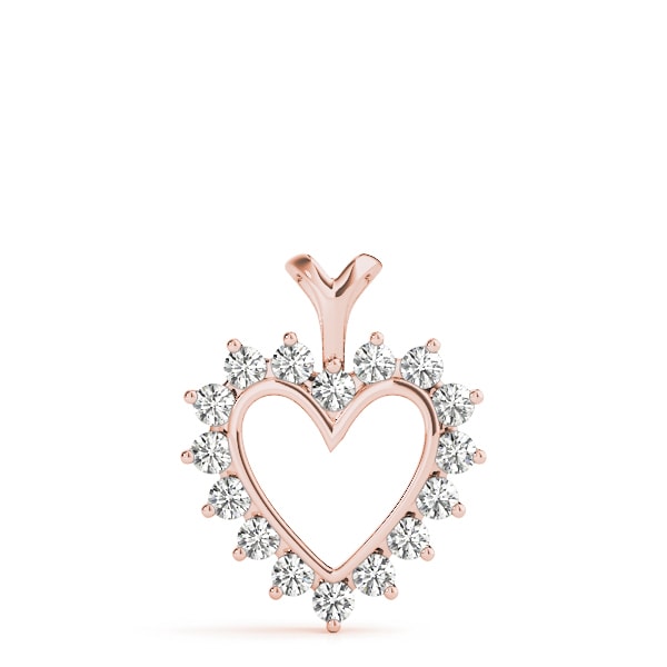 18K Rose Gold 1 ct tw Fashion Diamond Pendant