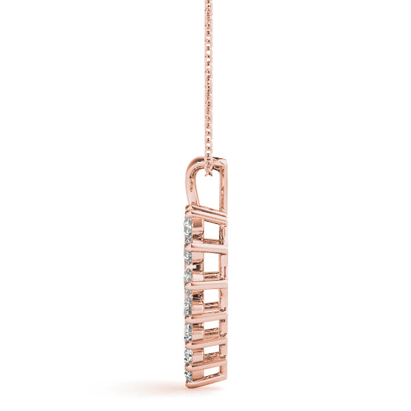 18K Rose Gold 1 ct tw Fashion Diamond Pendant