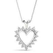 14K White Gold 1 ct tw Fashion Diamond Pendant
