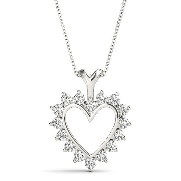 14K White Gold 1 ct tw Fashion Diamond Pendant