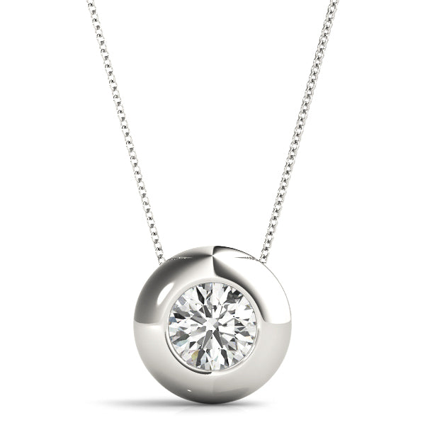 Platinum 1 ct tw Solitaire Diamond Pendant
