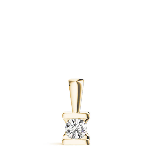 18K Yellow Gold 1 ct tw Solitaire Diamond Pendant