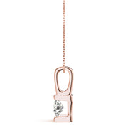 18K Rose Gold 1 ct tw Solitaire Diamond Pendant