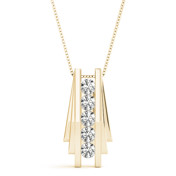 18K Yellow Gold 1/2 ct tw Fashion Diamond Pendant