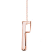 18K Rose Gold 1 ct tw Three Stone Diamond Pendant