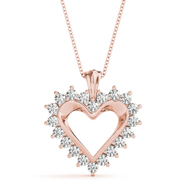 14K Rose Gold 1 ct tw Fashion Diamond Pendant