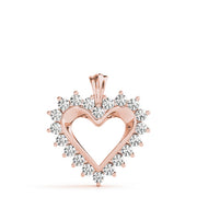 18K Rose Gold 1 ct tw Fashion Diamond Pendant