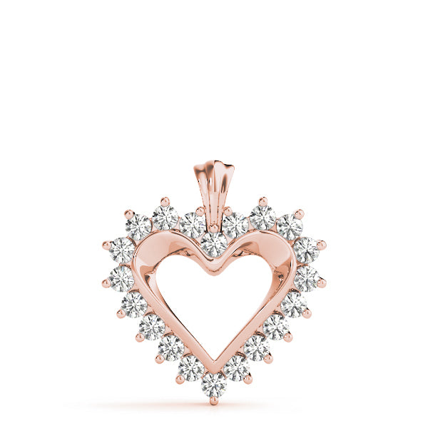 18K Rose Gold 1 ct tw Fashion Diamond Pendant