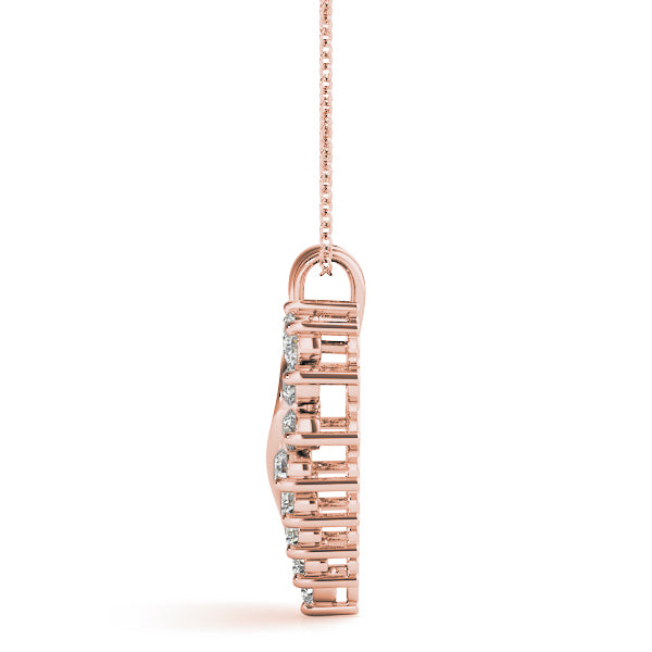 18K Rose Gold 1 ct tw Fashion Diamond Pendant