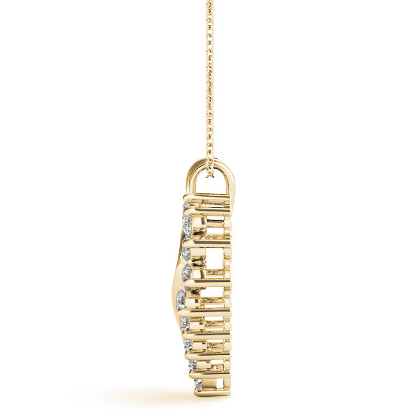 18K Yellow Gold 1 ct tw Fashion Diamond Pendant