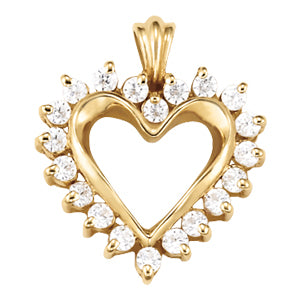 14K White Gold 1 ct tw Fashion Diamond Pendant