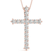 18K Rose Gold 1 ct tw Fashion Diamond Pendant