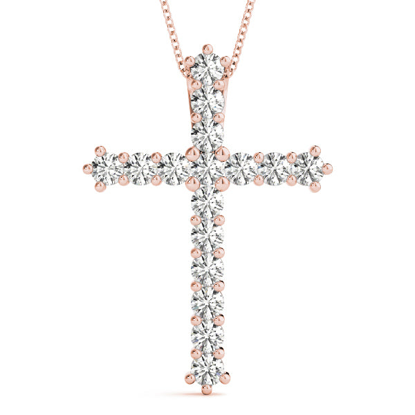 18K Rose Gold 1 ct tw Fashion Diamond Pendant