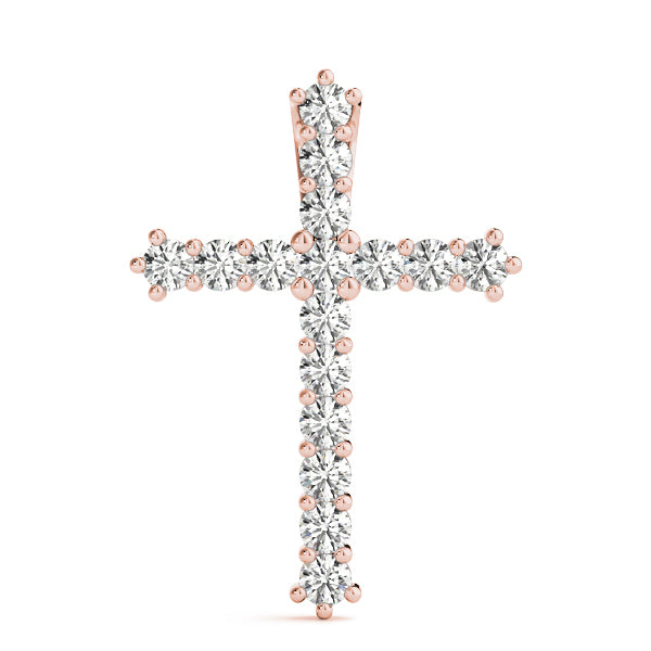 18K Rose Gold 1 ct tw Fashion Diamond Pendant