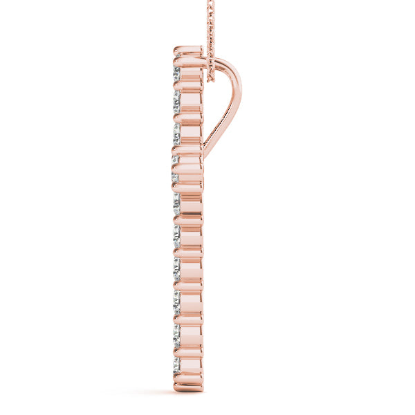 18K Rose Gold 1 ct tw Fashion Diamond Pendant