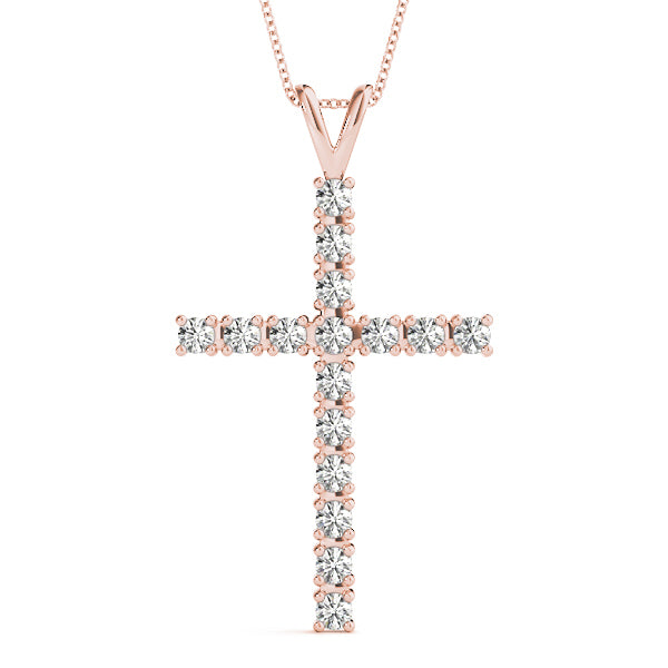 14K Rose Gold 1/2 ct tw Fashion Diamond Pendant