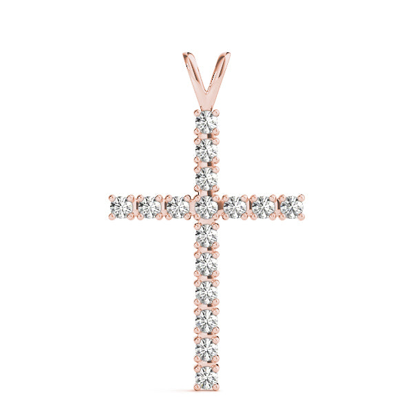 18K Rose Gold 1/2 ct tw Fashion Diamond Pendant