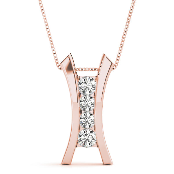 14K Rose Gold 1/2 ct tw Fashion Diamond Pendant