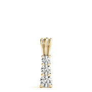 18K Yellow Gold 1 ct tw Three Stone Diamond Pendant