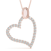 14K Rose Gold 1 ct tw Fashion Diamond Pendant