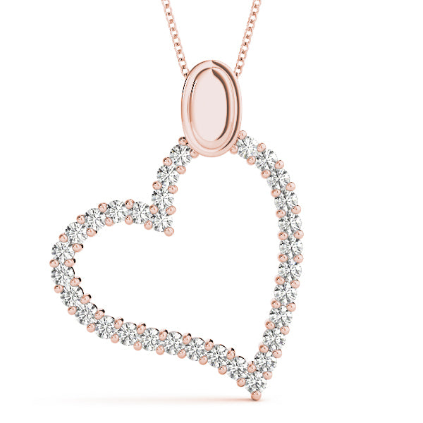 14K Rose Gold 1 ct tw Fashion Diamond Pendant