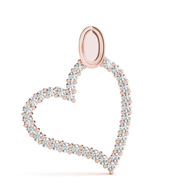 18K Rose Gold 1 ct tw Fashion Diamond Pendant