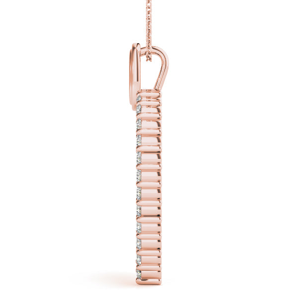 18K Rose Gold 1 ct tw Fashion Diamond Pendant